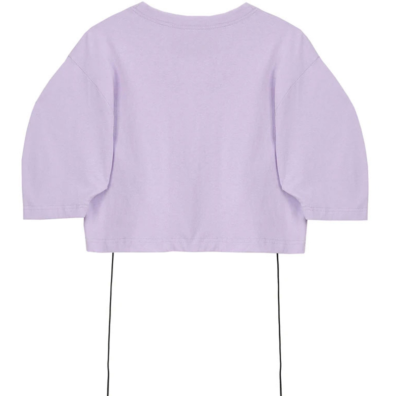 Half Sleeve Bulb Ebroidered Crop Top